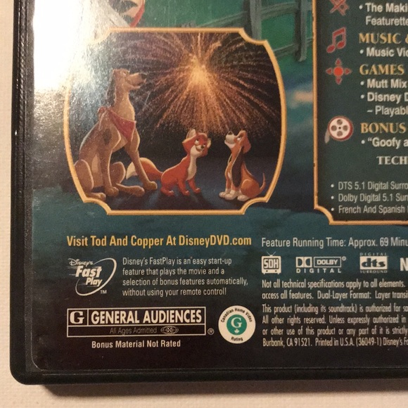 2 DVDs: The Fox & The Hound 2 Animated + Ratatouille (Disney PIXAR) - Picture 5 of 14